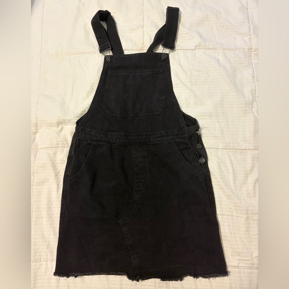 Bluenotes Black Miniskirt Overalls